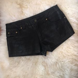 Free People Faux Leather Shorts